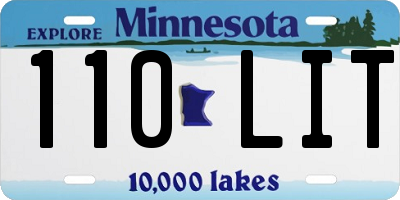 MN license plate 110LIT