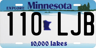 MN license plate 110LJB