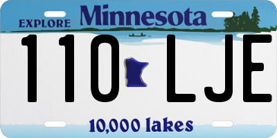 MN license plate 110LJE