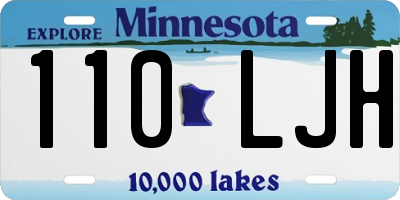 MN license plate 110LJH