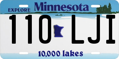 MN license plate 110LJI