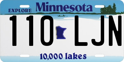 MN license plate 110LJN
