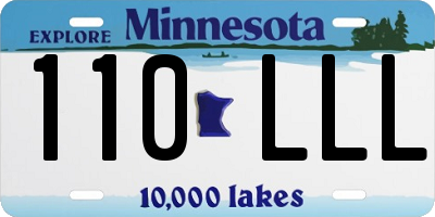 MN license plate 110LLL