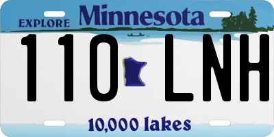 MN license plate 110LNH