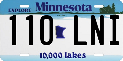 MN license plate 110LNI