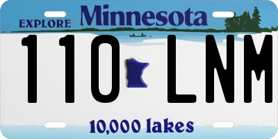 MN license plate 110LNM