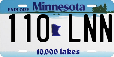 MN license plate 110LNN