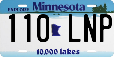 MN license plate 110LNP