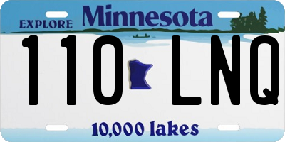 MN license plate 110LNQ