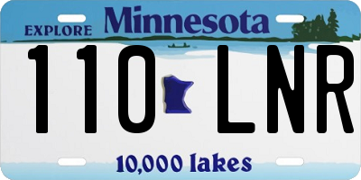 MN license plate 110LNR