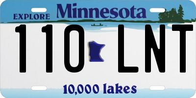 MN license plate 110LNT