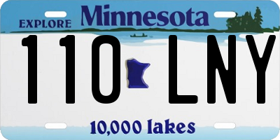 MN license plate 110LNY
