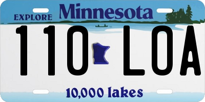 MN license plate 110LOA
