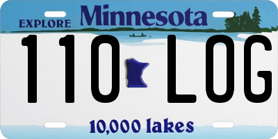 MN license plate 110LOG