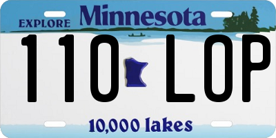 MN license plate 110LOP