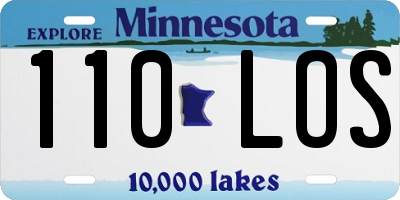 MN license plate 110LOS