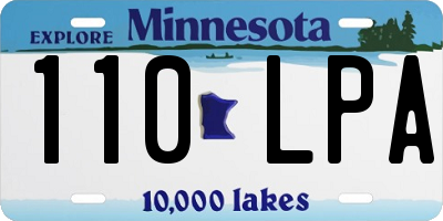 MN license plate 110LPA