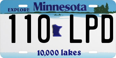 MN license plate 110LPD