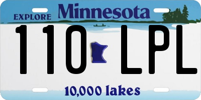 MN license plate 110LPL