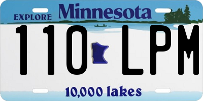 MN license plate 110LPM