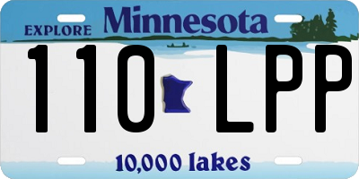 MN license plate 110LPP