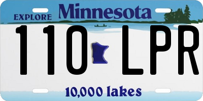 MN license plate 110LPR