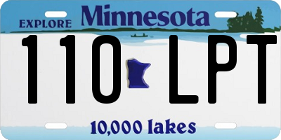 MN license plate 110LPT