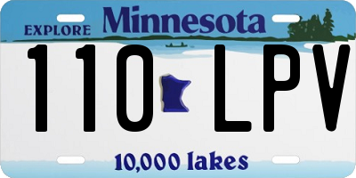 MN license plate 110LPV