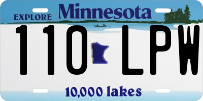 MN license plate 110LPW
