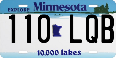MN license plate 110LQB