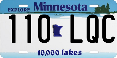 MN license plate 110LQC
