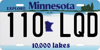 MN license plate 110LQD