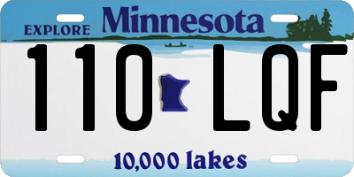 MN license plate 110LQF