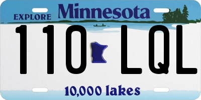 MN license plate 110LQL
