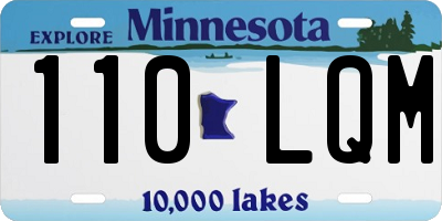 MN license plate 110LQM