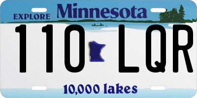 MN license plate 110LQR