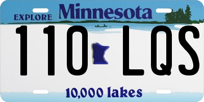 MN license plate 110LQS