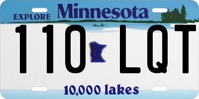 MN license plate 110LQT