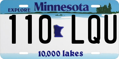 MN license plate 110LQU