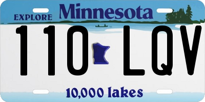 MN license plate 110LQV