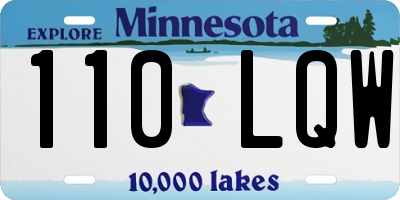 MN license plate 110LQW