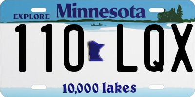 MN license plate 110LQX