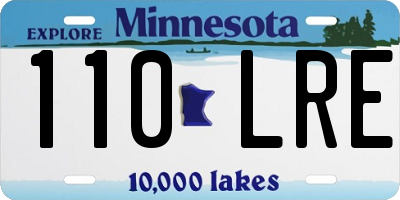 MN license plate 110LRE