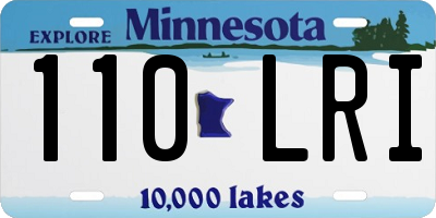 MN license plate 110LRI