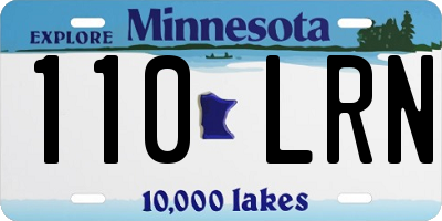 MN license plate 110LRN