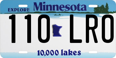 MN license plate 110LRO