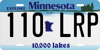 MN license plate 110LRP
