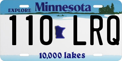 MN license plate 110LRQ
