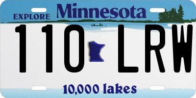 MN license plate 110LRW