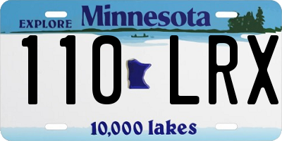 MN license plate 110LRX